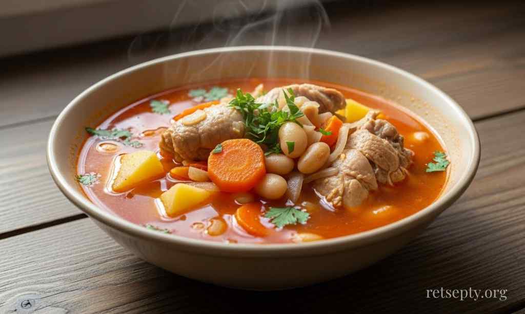 Томатний суп з куркою