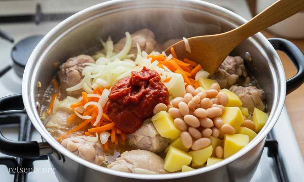 Томатний суп з куркою